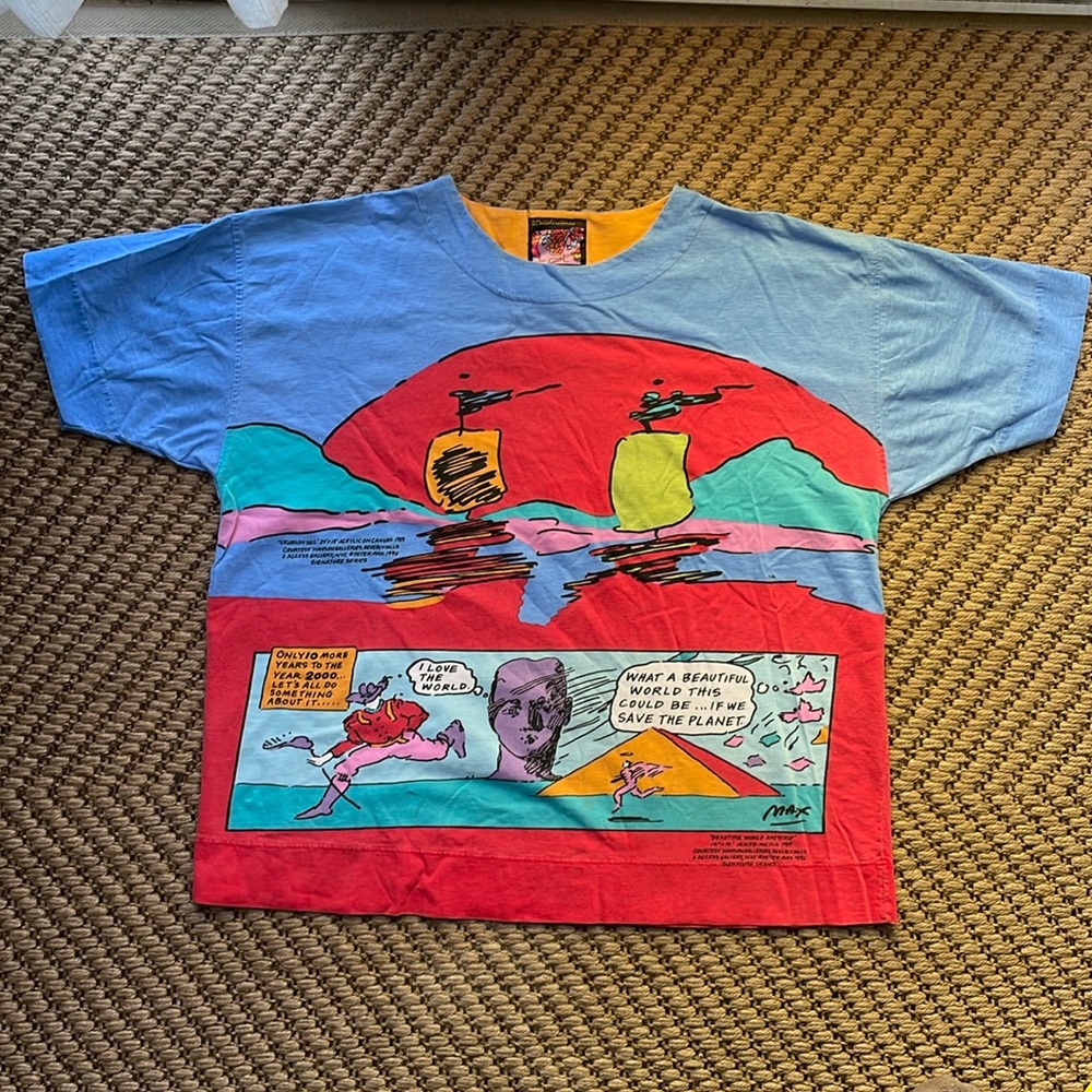 Vintage Peter Max NEOMAX rare artist graphic tee shirt
